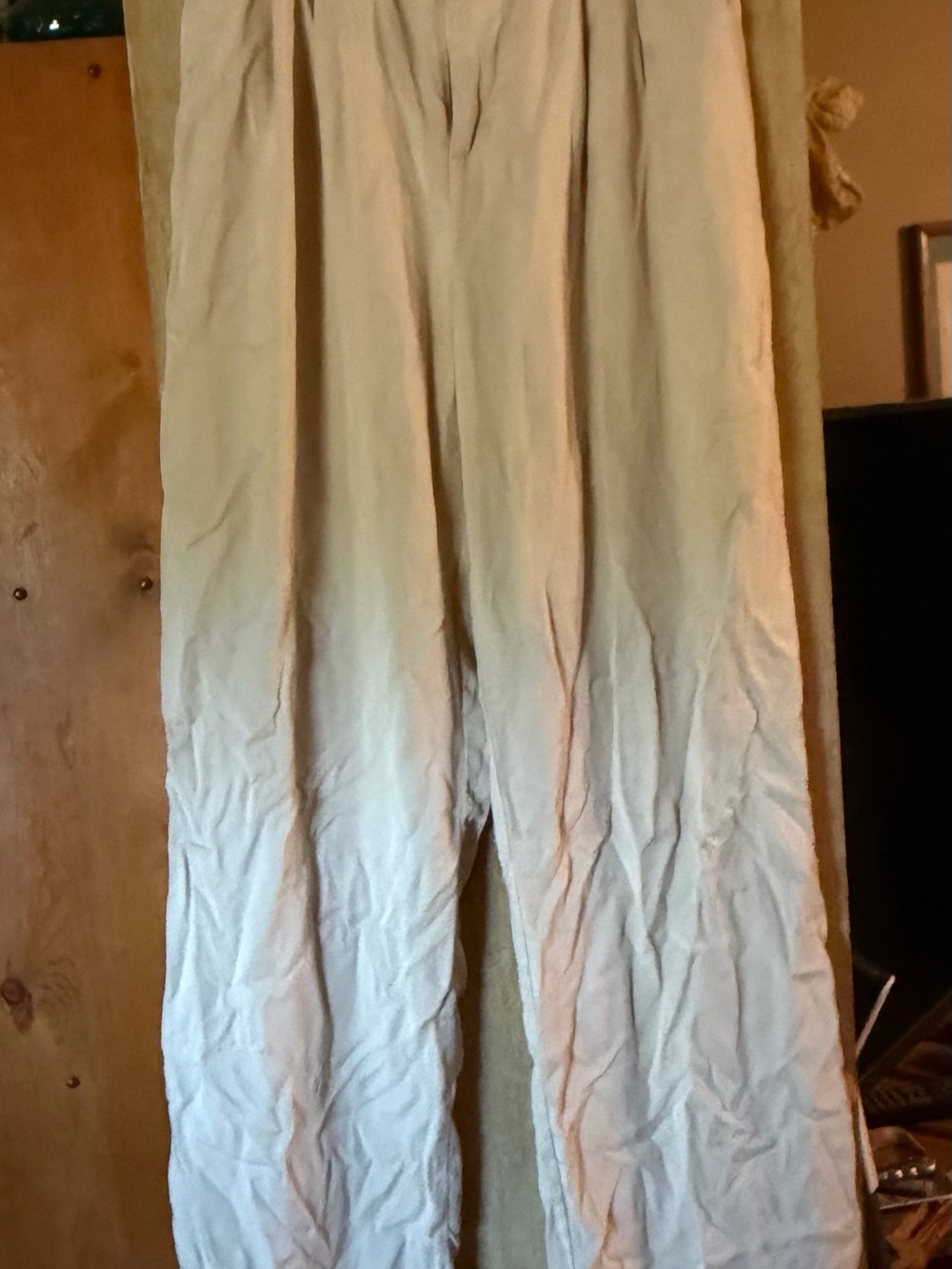 12th Tribe Cream Pleated Women's Trousers